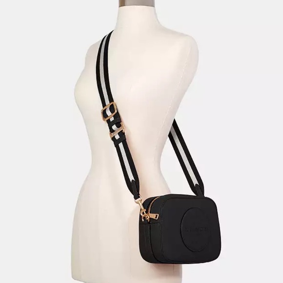 Coach Aqua Leather Crossbody Dempsey Camera Bag with removable strap - Picture 6 of 10